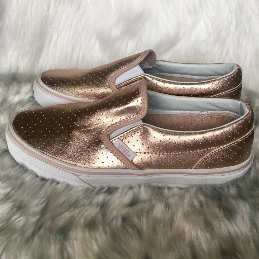 Rose Gold Slip-ons